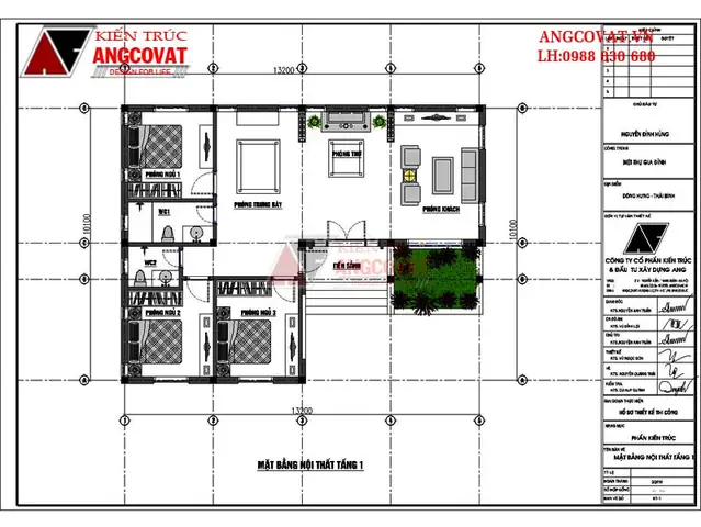 Mẫu Nhà Cấp 4 Chữ L 100m2