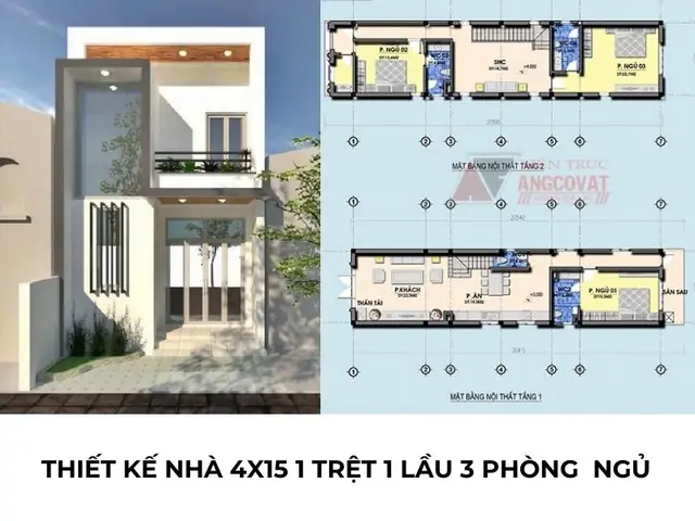 Mẫu Nhà Cấp 4 Đẹp 4x15