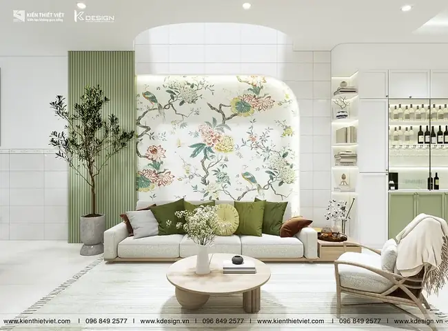 Mẫu Nhà Dán Tường Đẹp