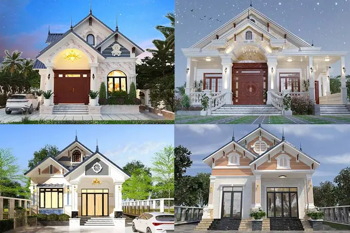 Mẫu Nhà Mái Thái 4 Phòng Ngủ