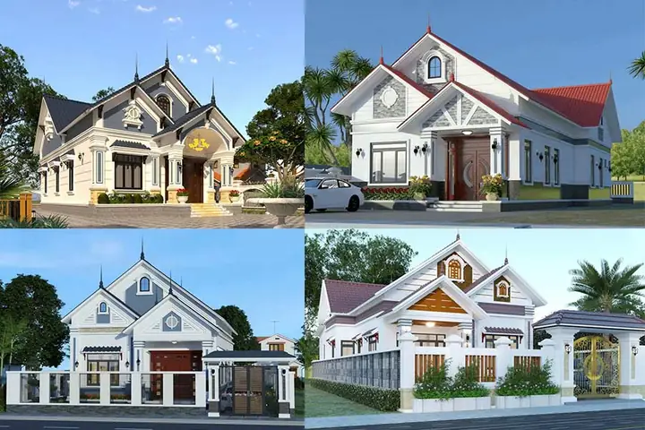 Mẫu Nhà Mái Thái 4 Phòng Ngủ