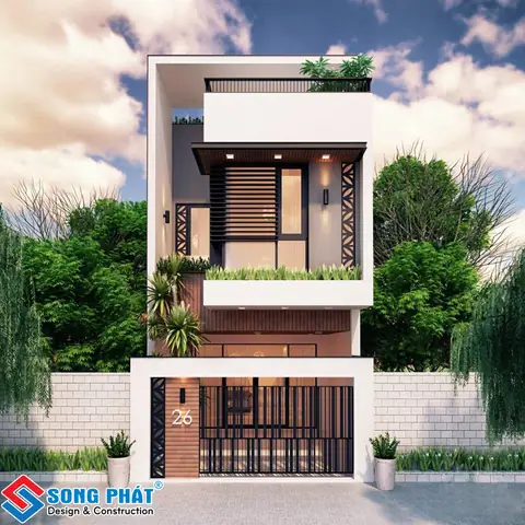 Mẫu Nhà Mặt Tiền 6m