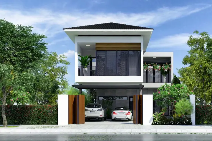 Mẫu Nhà Mini Đẹp 2 Tầng