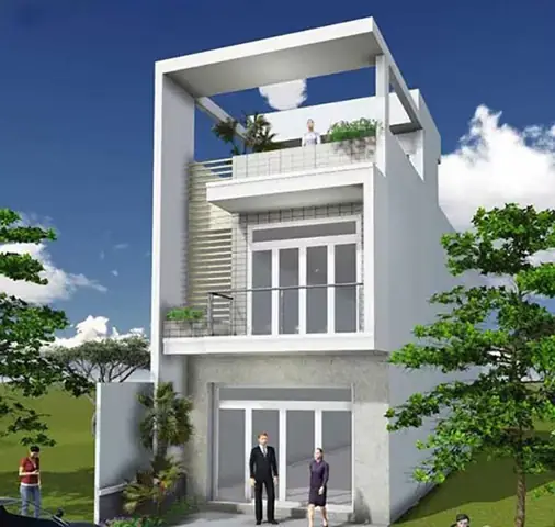 Mẫu Nhà Ống 2 Tầng 1 Tum Đẹp 2019