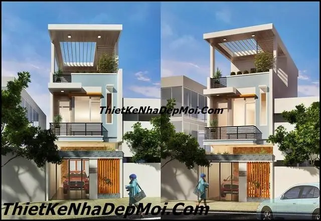 Mẫu Nhà Ống 2 Tầng 80m2
