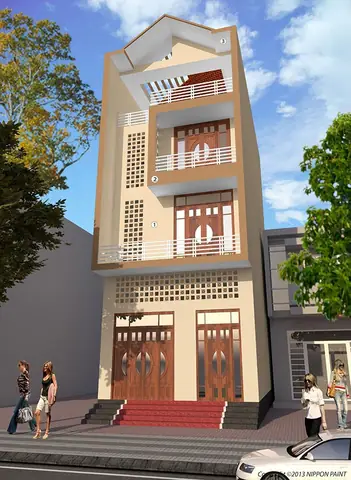 Mẫu Nhà Ống Sơn Ngoại Thất Đẹp