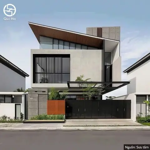 Mẫu Nhà Tầng Lệch 2 Tầng