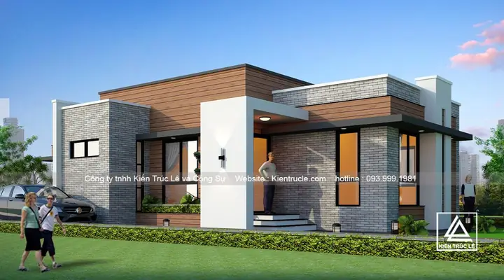 Mẫu Thiết Kế Nhà 1 Tầng Hiện Đại