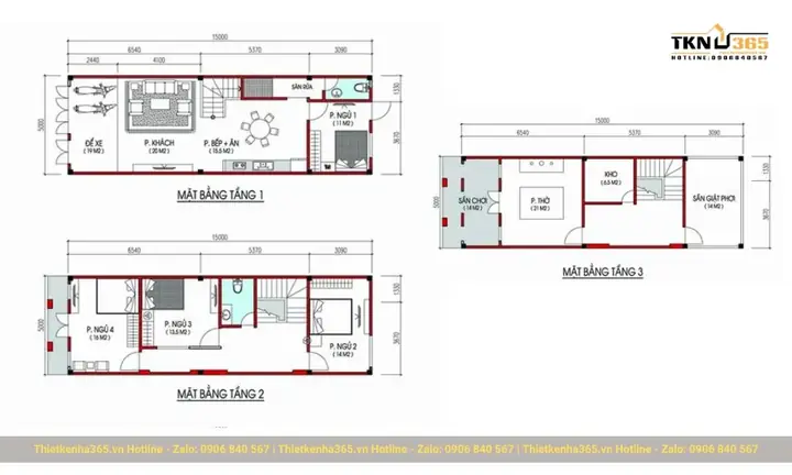 Mau Thiet Ke Nha 3x15m