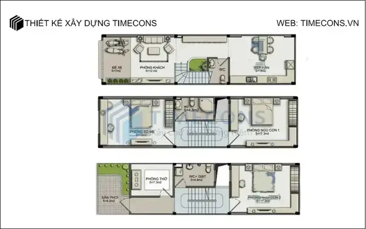 Mau Thiet Ke Nha 3x15m