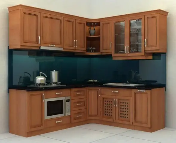 Mẫu Tủ Bếp Gỗ Sồi Đẹp
