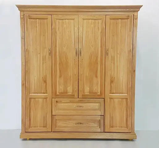 Mẫu Tủ Gỗ 4 Buồng