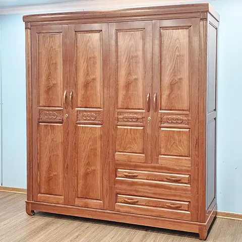 Mẫu Tủ Gỗ 4 Buồng