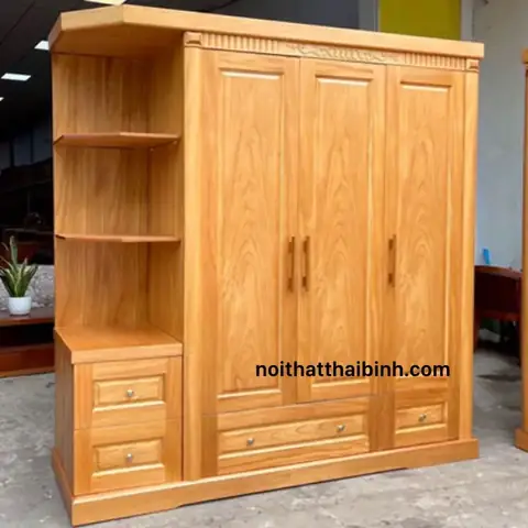 Mẫu Tủ Gỗ 4 Buồng