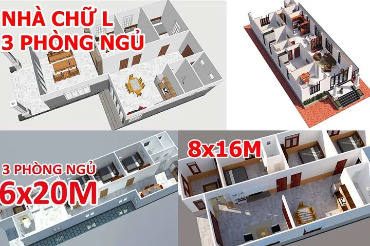 Mô Hình 3d Nhà Cấp 4