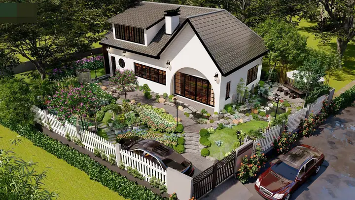 Mô Hình Biệt Thự Sân Vườn Đẹp