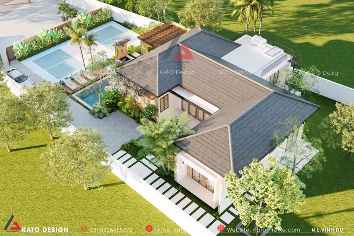Nhà Cấp 4 Hình Chữ U Giá Rẻ