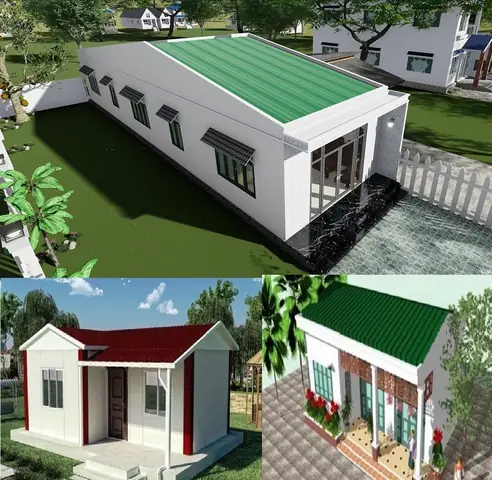 Nhà Cấp 4 Mái Thái Lợp Tôn