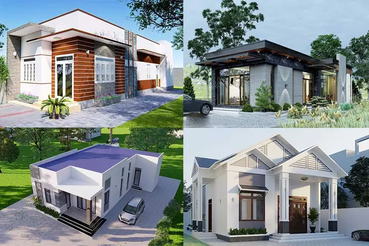 Nhà Cấp 4 Mái Thái Lợp Tôn