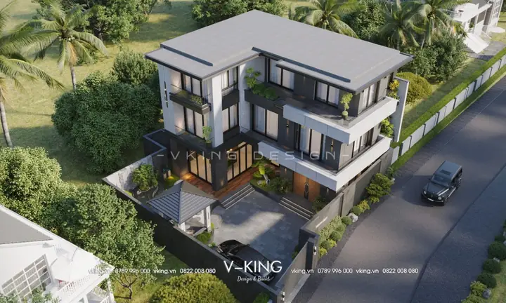 Nhà Chữ L 3 Tầng Hiện Đại