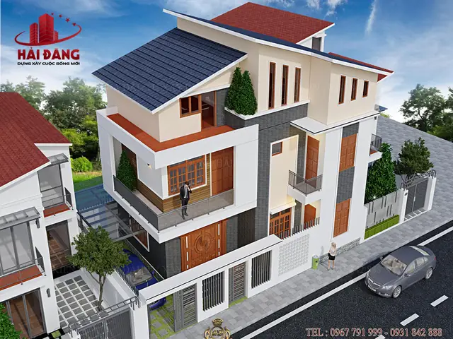 Nhà Mái Chéo Hiện Đại