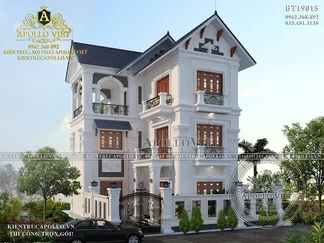 Nhà Mái Thái 3 Tầng Chữ L