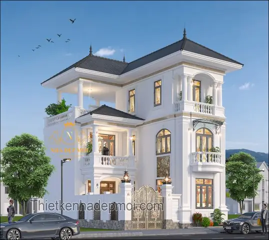 Nhà Mái Thái 3 Tầng Chữ L