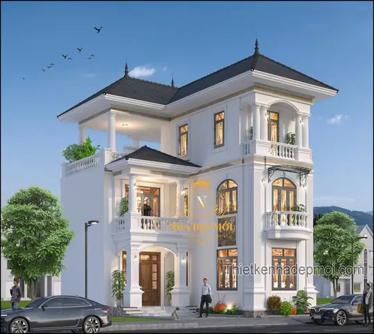 Nhà Mái Thái 3 Tầng Chữ L