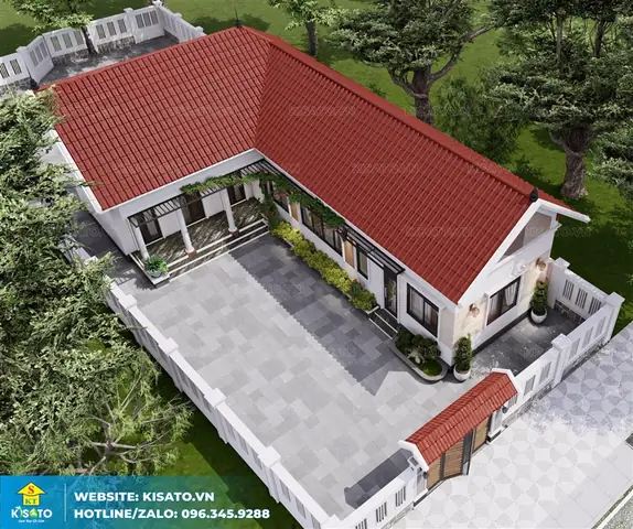 Nhà Mái Thái Cấp 4 Chữ L