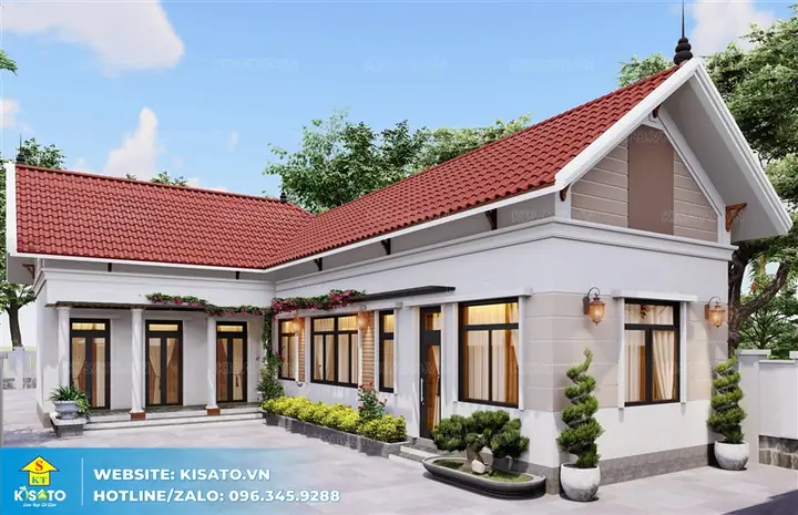 Nhà Mái Thái Cấp 4 Chữ L