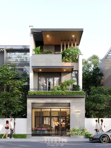Nhà Mặt Tiền 6m 3 Tầng