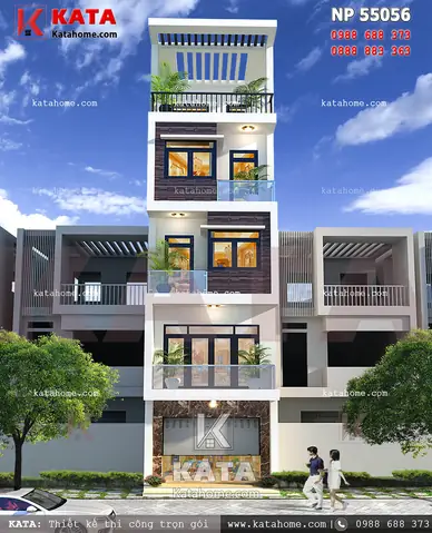 Nhà Ống 5 Tầng Hiện Đại