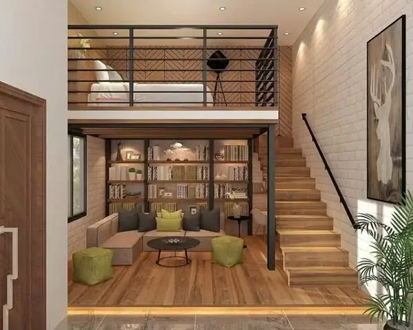Nhà Ống Gác Lửng 2 Phòng Ngủ