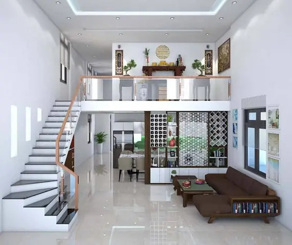 Nhà Ống Gác Lửng 2 Phòng Ngủ