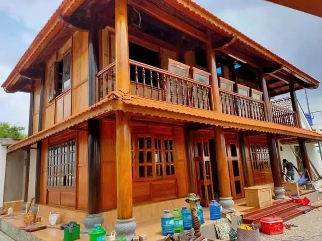 Nhà Sàn Gỗ 2 Tầng