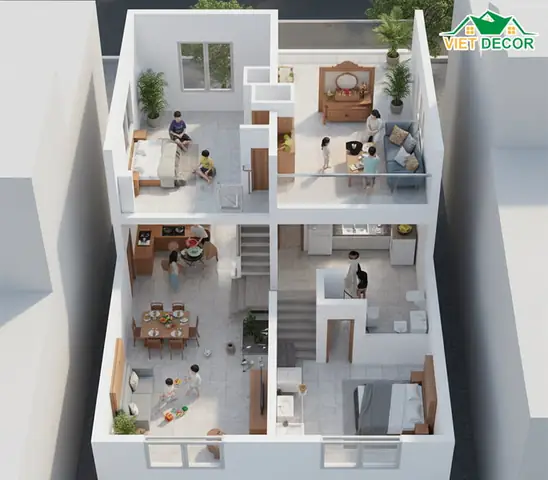 Nhà Trệt 3 Phòng Ngủ