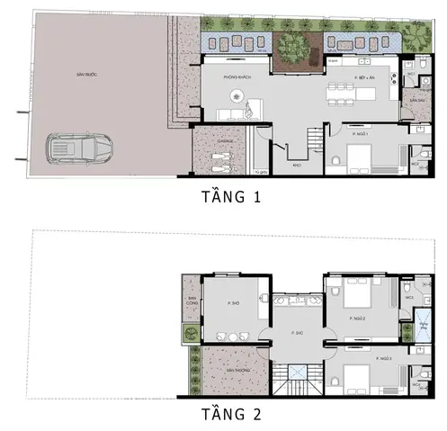Nhà Trệt 3 Phòng Ngủ