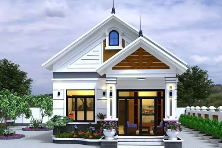 Nhà Vuông Mái Thái 1 Tầng