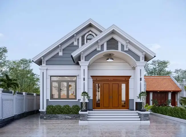 Nhà Vuông Mái Thái 1 Tầng