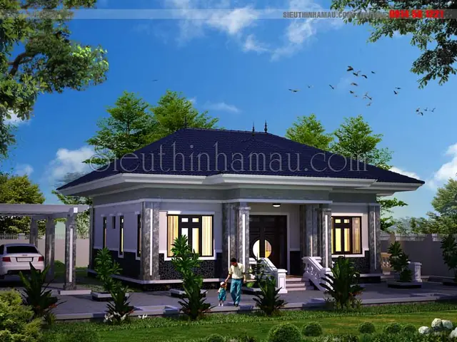 Nhà Vuông Mái Thái 1 Tầng