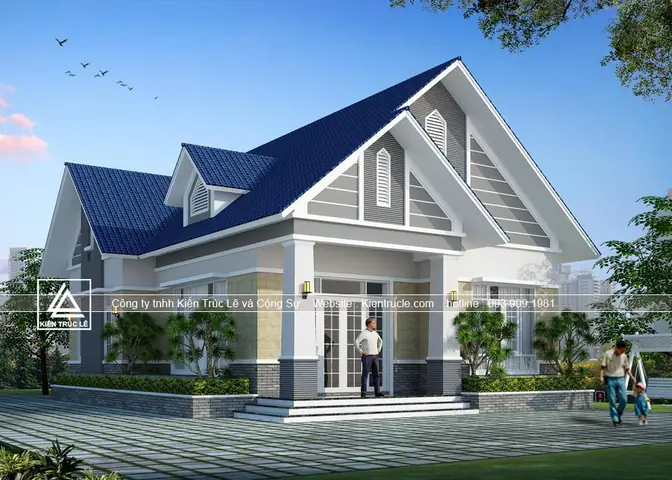 Nhà Vuông Mái Thái 1 Tầng