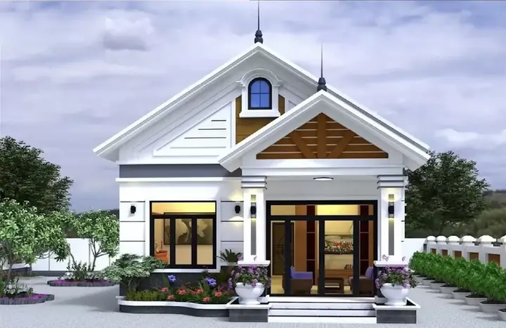 Nhà Vuông Mái Thái 1 Tầng