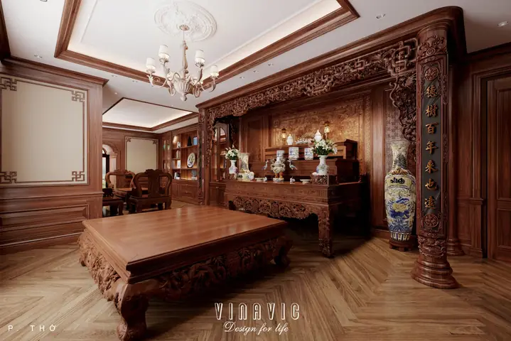 Nội Thất Phòng Thờ Tân Cổ Điển