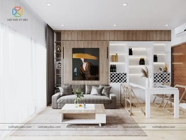 Phòng Khách Kết Hợp Phòng Ăn