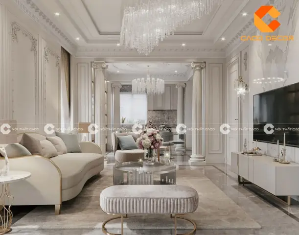 Phòng Khách Phong Cách Tân Cổ Điển
