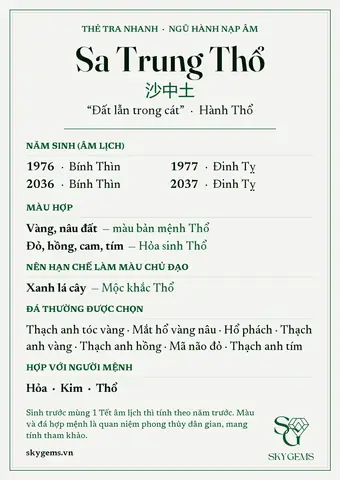 Sa Trung Thổ Hợp Màu Gì