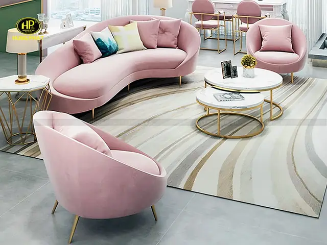 Sofa Chân Inox Mạ Vàng