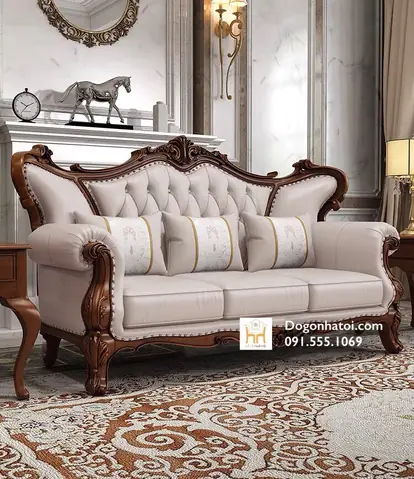 Sofa Gỗ Tân Cổ Điển