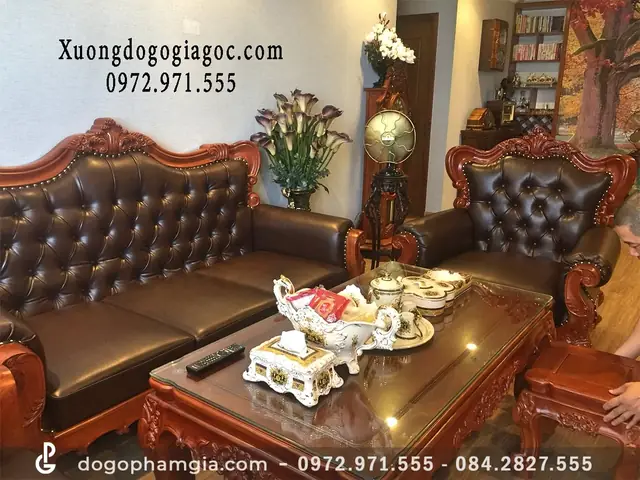 Sofa Gỗ Tân Cổ Điển