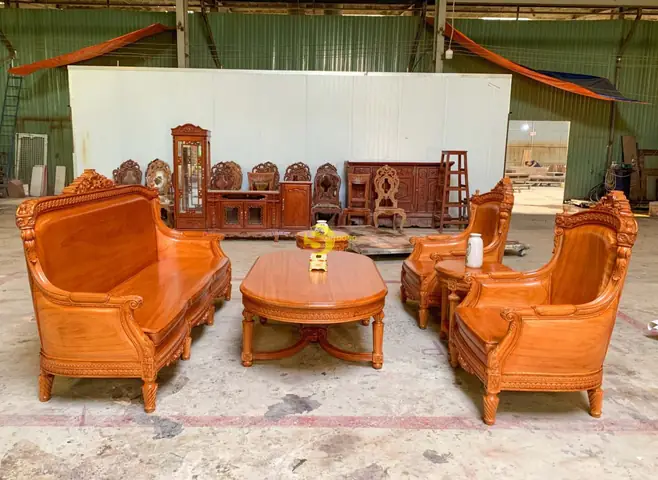 Sofa Gỗ Tân Cổ Điển
